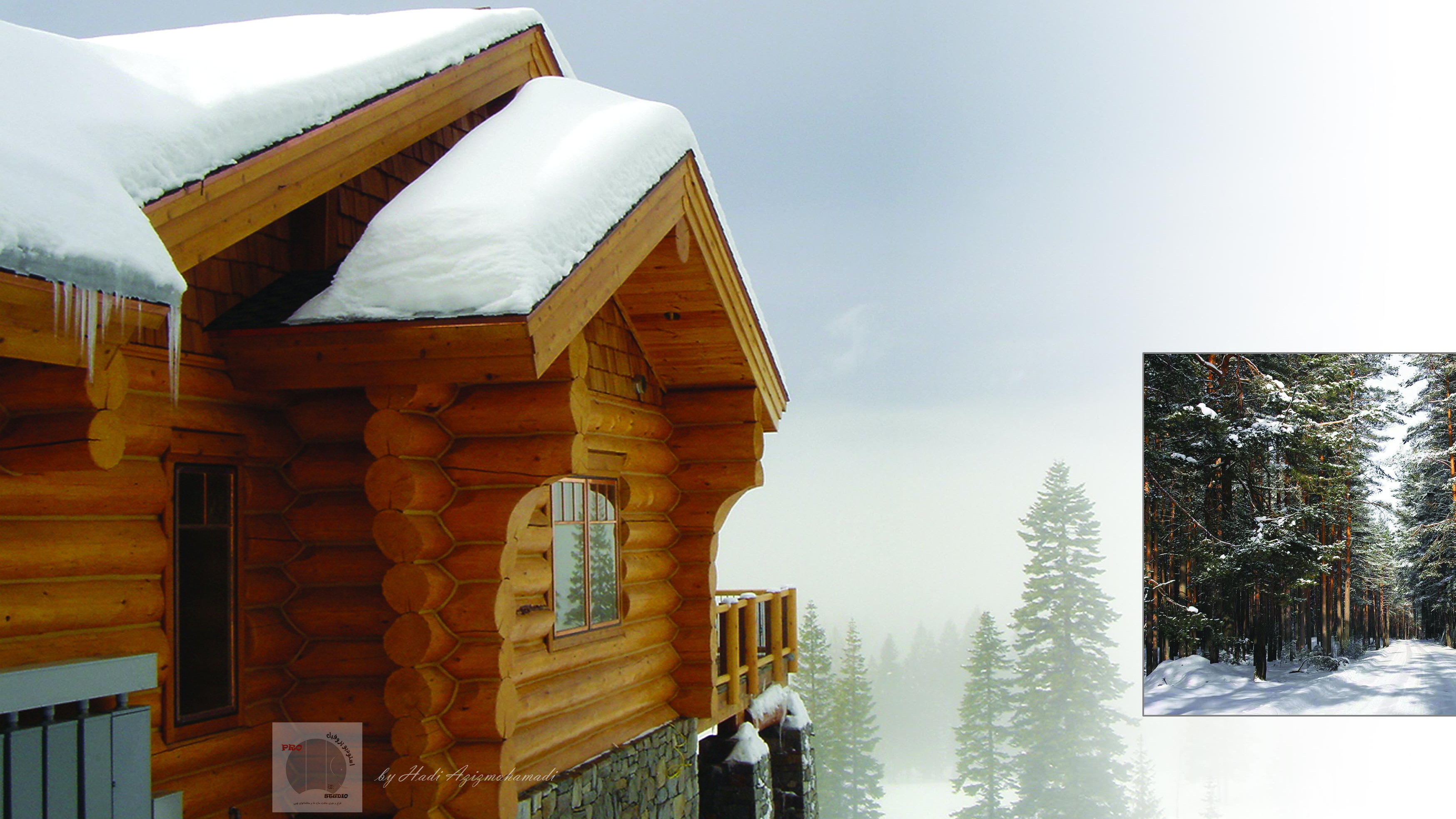 ساختمانهای پیش ساخته چوبی استودیو پروفیل _ Log House
